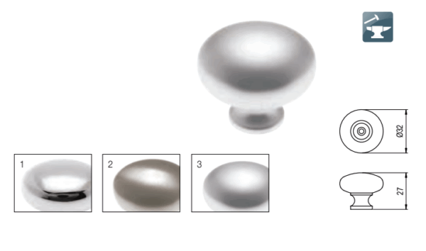Metalna ručica za nameštaj E013-032 okrugla - Image 4