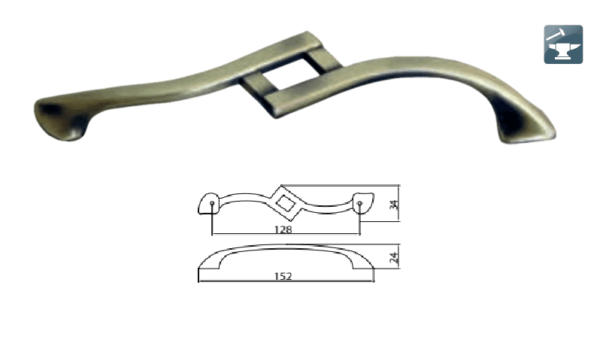 Metalna ručica za nameštaj E046 - Image 3
