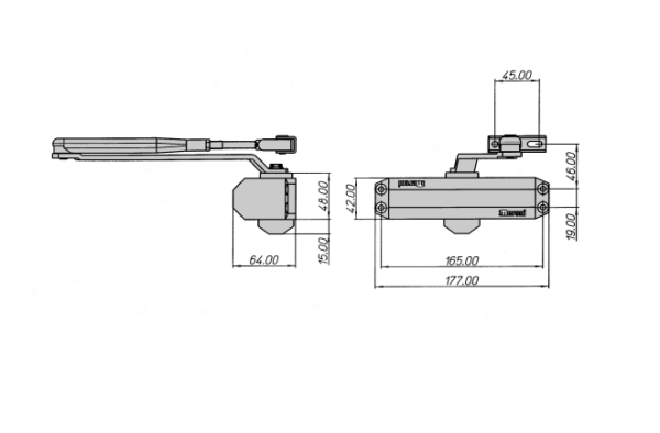 Hidraulički zatvarač Model DC130 sa kočnicom - Image 2