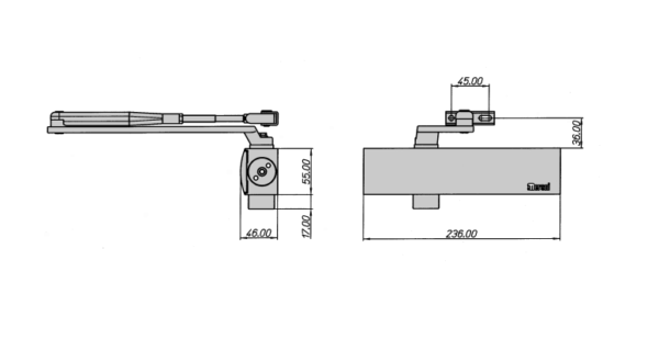 Hidraulički zatvarač Model DC310 sa standardnom rukom - Image 2