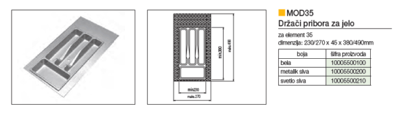 Držač pribora za jelo za element 35 - Image 2