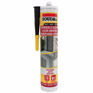 Soudal crni univerzalni silikon RAL 9005 - 280 ml